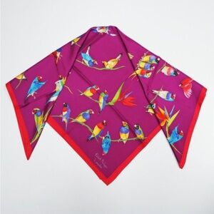 Patek Philippe limited edition fuschia bird paradise silk scarf